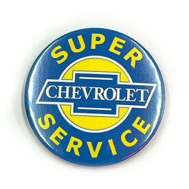 ビッグ缶バッチ #CBB002.CHEVROLET(BU) シボレー / 大きい缶バッジ 直径5.3cm アメリカン雑貨 CHOPPERS
