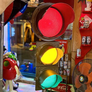 1950�N�� �G�R�m���C�g�А� �M���@ / VINTAGE ECONOLITE TRAFFIC LIGHT �ԐڏƖ� �C���e���A���C�g �Ɩ� �A�����J���G��