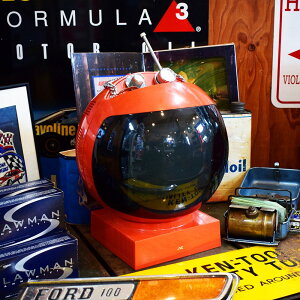 70s JVC Videosphere ���B���e�[�W ���̃e���r �X�y�[�X�G�C�W / ���g�� �u���E���� TV �C���e���A �f�B�X�v���C �K���[�W ��