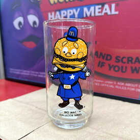 70's マクドナルド ビッグマックポリス グラス コップ / ヴィンテージ USA McDonald's Collector Series R8MC10 アメリカ雑貨