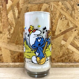 83's スマーフ グラス [HARMONY] THE SMURFS ヴィンテージ コップ / USA キャラクター ガラス 食器 アメリカ雑貨 インテリア