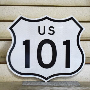 �yU.S. ROUTE 101 ���B���e�[�W�Ŕz���[�h�T�C�� / �n�C�E�F�C �W���Ŕ� �T�C���v���[�g �K���[�W �C���e���A vintage USA���A�� �A�����J���G�� CHOPPERS 103