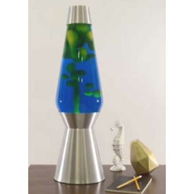 [6824] ラバライト Lava Light Lamp ラバランプ 27インチ ジャンボサイズ / Yellow Wax Blue Liquid Silver Base