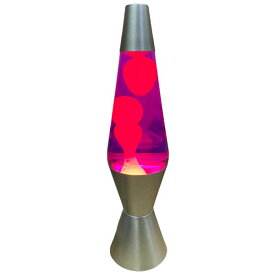 [2125] ラバライト Lava Light Lamp ラバランプ / Yellow Wax Purple Liquid Silver Base