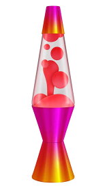[2339] ラバライト Lava Light Lamp / Red Wax Clear liquid hand painted pink and orange base / ラバランプ ガレージ アメリカ雑貨 トイストーリー ライト 照明 オシャレ アメリカン雑貨