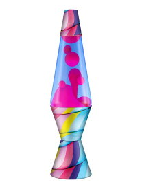 [2014] ラバライト Lava Light Lamp / Pink Wax Blue liquid CANDY SWIRL DECAL ON BASE AND CAP / ラバランプ ガレージ アメリカ雑貨 トイストーリー ライト 照明 オシャレ アメリカン雑貨