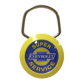 【メール便可】キーリング CHEVROLET(YELLOW) / キーホルダー シボレー アメリカン雑貨
