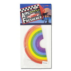 エアフレ RAINBOW レインボー エアフレッシュナー (香り：ココナッツ) / 芳香剤 吊り下げ エアフレッシュナー Air Freshener カーフレッシュナー アクセサリー アメリカン雑貨