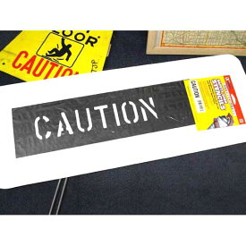 ステンシルプレート / CAUTION 注意 HANSON stencils アメリカン雑貨