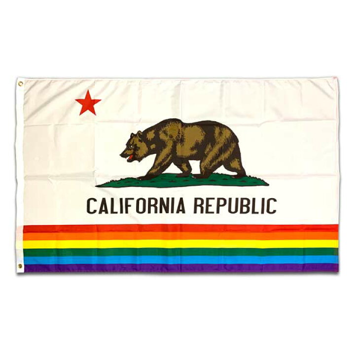 楽天市場】旗 フラッグ [CALIFORNIA REPUBLIC - Rainbow 