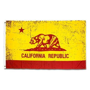 �yCALIFORNIA REPUBLIC �� �t���b�O�zRED �J���t�H���j�A ���p�u���b�N 150×90cm �o�[ �K���[�W �A�����J���G��