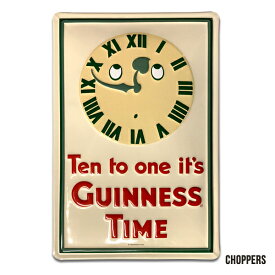 エンボス看板 【GUINNESS】TIME ten to one/ ギネス メタルポスター 看板 ガレージ ドイツ アメリカン雑貨 CHOPPERS