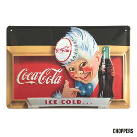エンボス看板 【Coca-Cola】/ メタルポスター 看板 ガレージ ドイツ アメリカン雑貨 CHOPPERS