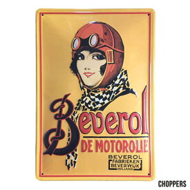 エンボス看板 【 Beberol OIL】/ ベベロール モトローリ メタルポスター 看板 ガレージ ドイツ アメリカン雑貨 CHOPPERS