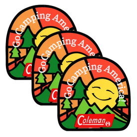 【メール便可】ステッカー#090 Coleman Sun 3枚セット (7.4x7.5cm) / コールマン アメリカン雑貨