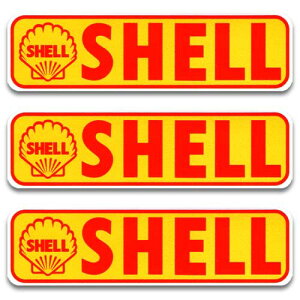 �y���[���։z�X�e�b�J�[#080 SHELL 3���Z�b�g (11x3cm) / �V�F�� �o�i�[ �A�����J���G��