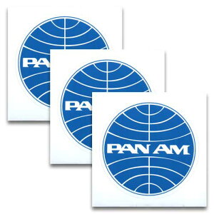 y[։zXebJ[#068 PANAM 3Zbg (6.4x6.4cm) / pi PAN AMERICAN AIR NEWcJx[Xn mX^WbN AJG