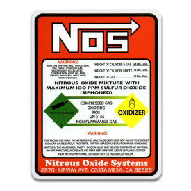 【メール便可】ステッカー#040 Nos-WARNING (8x10.5cm) / ニトロ NEW世田谷ベース系 モーターサイクル系 アメリカン雑貨