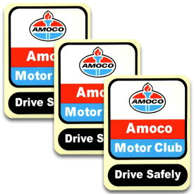 【メール便可】ステッカー#048 AMOCO-MC 3枚セット (6x8cm) / アモコ NEW世田谷ベース系 アメリカン雑貨