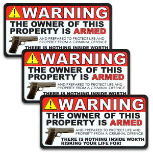 y[։zXebJ[#059 GUN - WARNING 3Zbg (12x6cm) / x NEWcJx[Xn AJG
