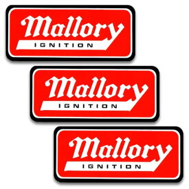 【メール便可】ステッカー#007 Mallory 3枚セット (9x4cm) / マロリー アメリカン雑貨