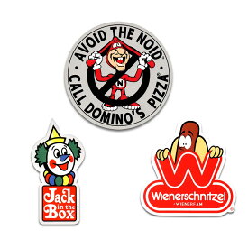 【メール便可】AVOID THE NOID DOMINO'S PIZZA ステッカーメイン アソート3枚セット#1 (8.8x8.8cm) / ノイド ドミノピザ アメリカン雑貨