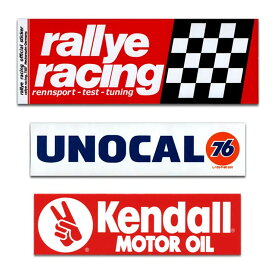 【メール便可】rallye racingステッカーメイン アソート3枚セット#14 (16x6cm) / ラリーレーシング アメリカン雑貨