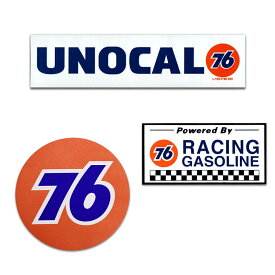 [#18] 厳選ステッカーアソート3P【UNOCAL76 (15.2x3.8cm) メイン】 / ユノカル レーシングモーター系 アメリカン雑貨