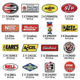 【メール便送料無料】えらべるアメリカンレーシングステッカー 10枚セット / 約100種類 フリーセレクト アメリカン雑貨