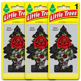 【メール便送料無料】13.Rose Thorn (ローズソーン)Little Trees 3個set / エアフレ 芳香剤 エアフレッシュナー 吊り下げ リトルツリー アメリカン雑貨