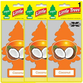 【メール便送料無料】BIGサイズ Coconut (ココナッツ) 大 Little Trees 3個set / エアフレ 芳香剤 エアフレッシュナー 吊り下げ リトルツリー アメリカン雑貨