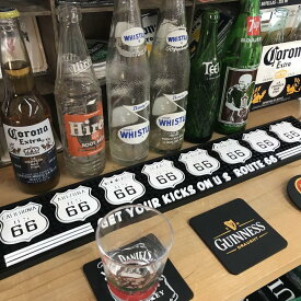 【BARマット ROUTE66 】57.5×10×0.9cm / ルート66 バーマット BAR アメリカン雑貨
