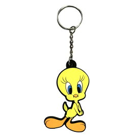 【メール便可】ラバーキーホルダー [トゥイーティー B] Tweety / キーリング アメリカン雑貨