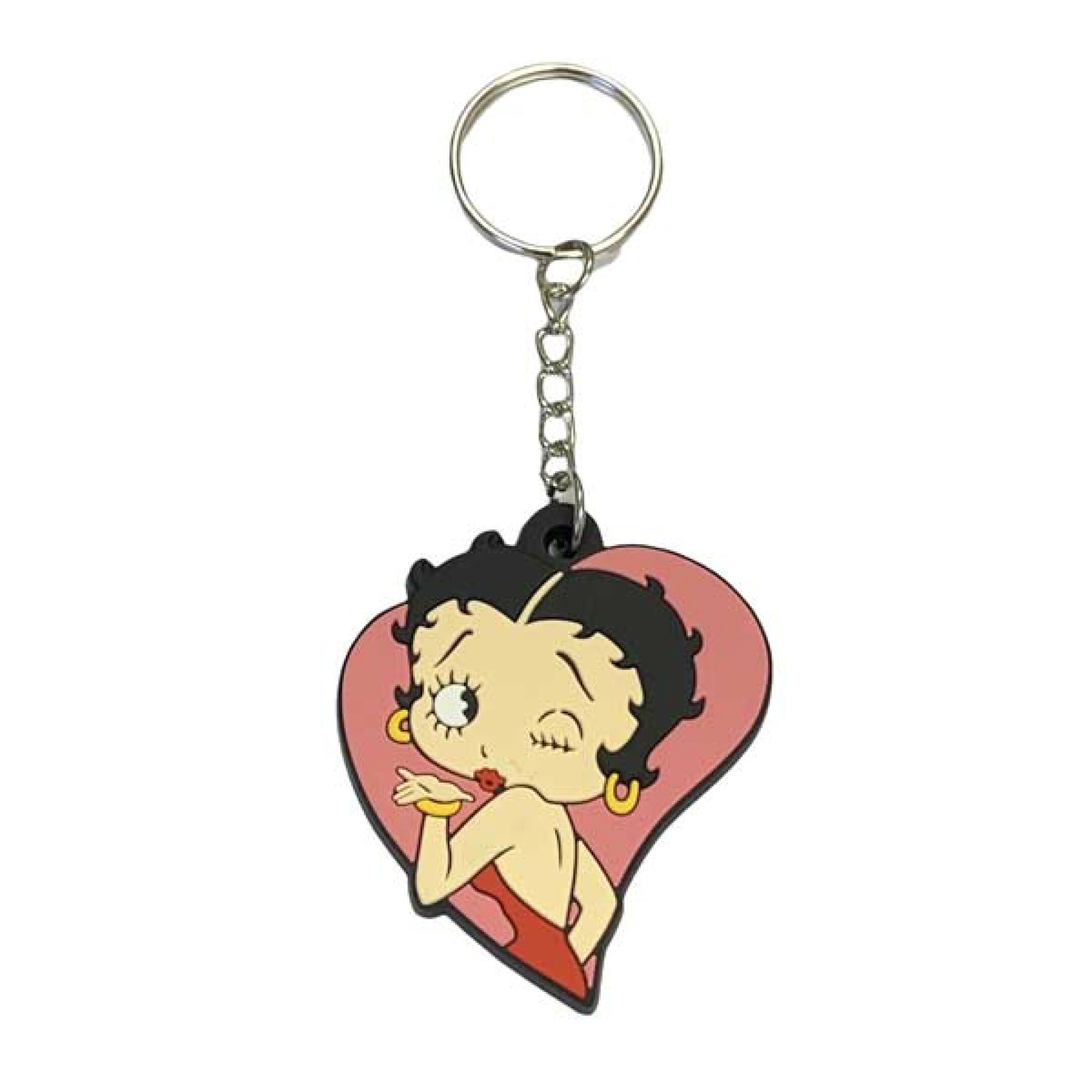 ラバー キーホルダー [ベティハート] Betty Boop heart キーリング アメリカン雑貨