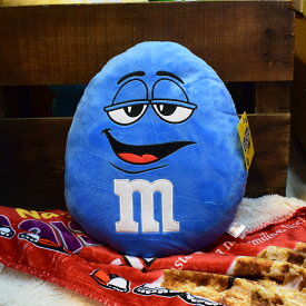 【m&m's】クッション Blue ブルー / M&M's エムアンドエムズ ぬいぐるみ アメリカン雑貨 かわいい 車 アメ車 ガレージ