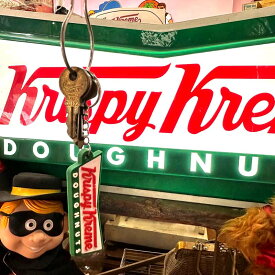 【メール便可】ラバーキーホルダー [クリスピー クリーム ドーナツ] Krispy Kreme Doughnuts / キーリング アメリカン雑貨 オシャレ アメ雑