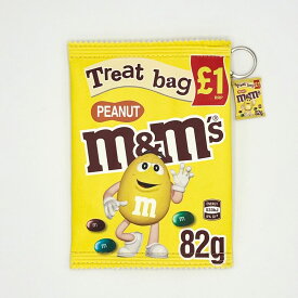 m&m's ポーチ (YE) パッケージポーチ 16×22cm / お菓子パッケージ 小物入れ ミニポーチ 化粧ポーチ チョコレート キャラクター アメリカン雑貨