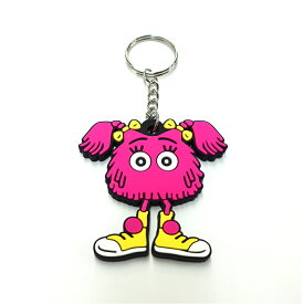 【メール便可】ラバーキーホルダー McDonald's フライガール ピンク マクドナルド (5.5x5.9cm) / キーリング アメリカン雑貨 LACMC2004ACC