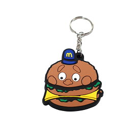 【メール便可】ラバーキーホルダー McDonald's ビックマックポリス FACE マクドナルド　 (5.1x5.7cm) / キーリング アメリカン雑貨 LACMC2008ACC