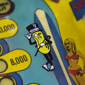 【メール便可】ミニワッペン Mr.Peanut ミスターピーナッツ (3x6.2cm) [MW183] / 手芸 パッチワーク アメ雑 アメリカン雑貨