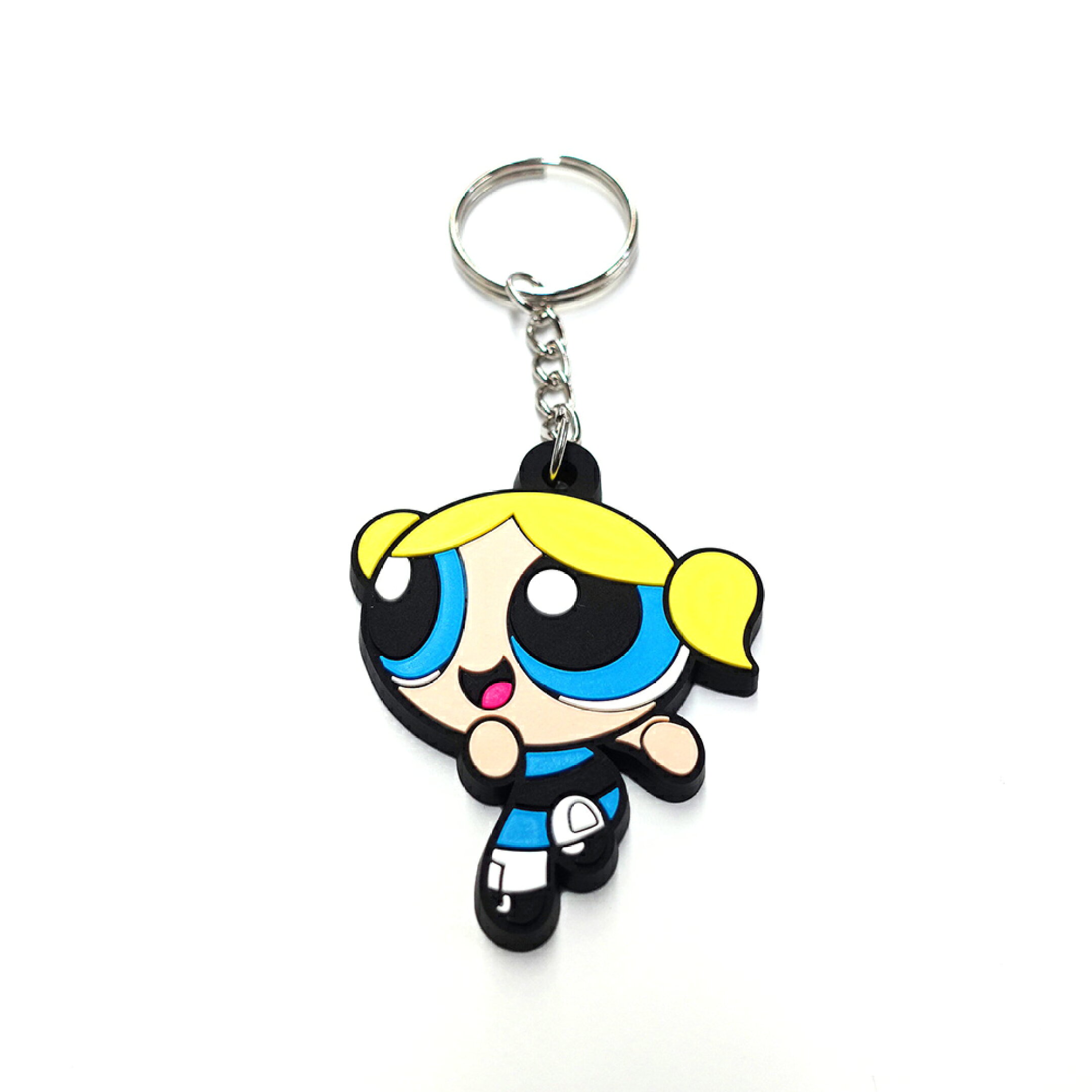 ラバーキーホルダー The Powerpuff Girls バブルス　パワーパフガールズ (5.1x4.7cm) キーリング アメリカン雑貨 LACRC2075ACC