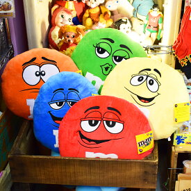 【m&m's クッション】 5色セット / エムアンドエムズ ぬいぐるみ アメリカン雑貨 かわいい 車 アメ車 ガレージ