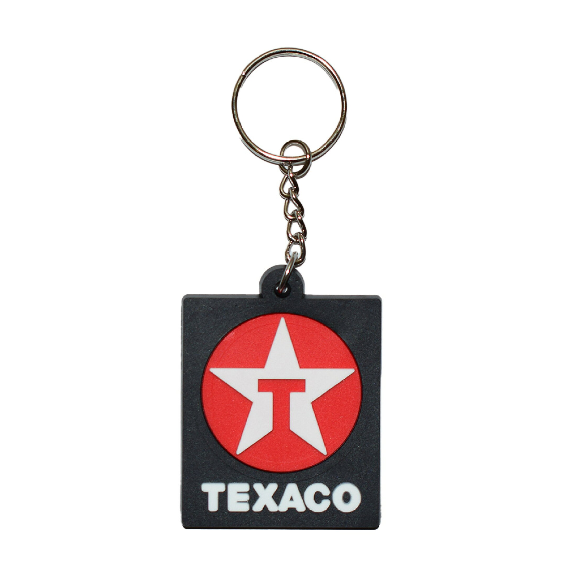 【メール便可】ラバーキーホルダー [テキサコ] TEXACO (4.1×5.5cm) / オイル バイク キーリング アメリカン雑貨