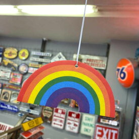 【メール便可】エアフレ RAINBOW レインボー エアフレッシュナー (香り：ココナッツ) / 芳香剤 吊り下げ エアフレッシュナー Air Freshener カーフレッシュナー アクセサリー アメリカン雑貨