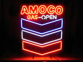 AMOCO ネオンサイン ネオンライト / 看板 ガソリンスタンド アメリカ雑貨 ガレージ インテリア ビンテージ USA