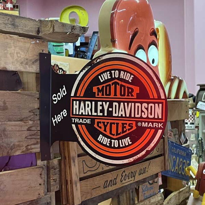 楽天市場】HARLEY DAVIDSON フランジ 看板 サイン 両面看板 ハーレー 