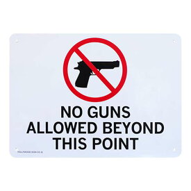 プラスチックサインボード [CA-70] NO GUNS 銃規制区域 サインボード 看板 アメリカン雑貨