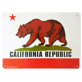 プラスチックサインボード [CA-46] CALIFORNIA REPUBLIC カリフォルニア リパブリック サインボード 看板 アメリカン雑貨