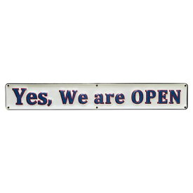 エンボスメタルサイン 看板 [YES WE ARE OPEN] オープン Emboss Metal Sign アメリカン雑貨
