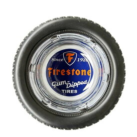 アッシュトレイ 灰皿 FIRE STONE ガラス製 タイヤ / ファイヤーストーン 小物入れ アクセサリーケース タバコ ライター ガレージ インテリア アメカジ アメリカン雑貨